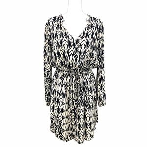 Gap Ikat Print Cinch Waist Dress Sz S